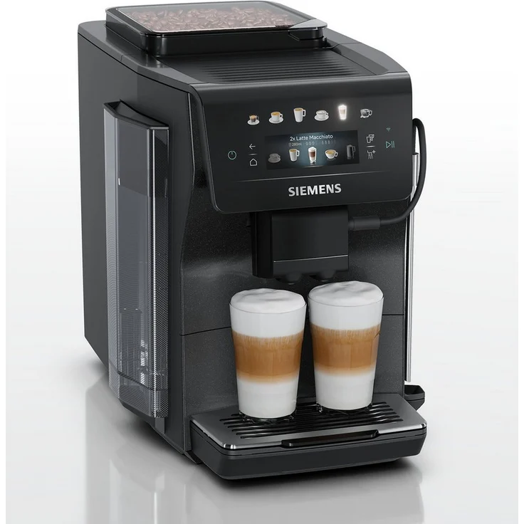 SIEMENS Kaffeevollautomat EQ600 iAroma, Schwarz, vielfältig mit Milchsystem, schnell und komfortabel