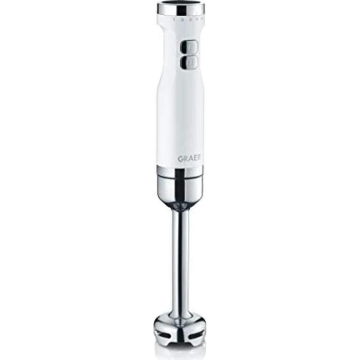 Graef HB501EU Stabmixer, 800W, 5 Geschwindigkeiten und Turbo-Funktion, Kunststoff, weiß, silber – Bild 2