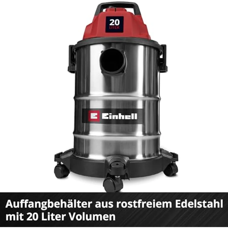Einhell TC-VC 3055 SA, Nass-Trockensauger mit 900 W, 30 l Edelstahlbehälter und automatischer Gerätesteckdose – Bild 6
