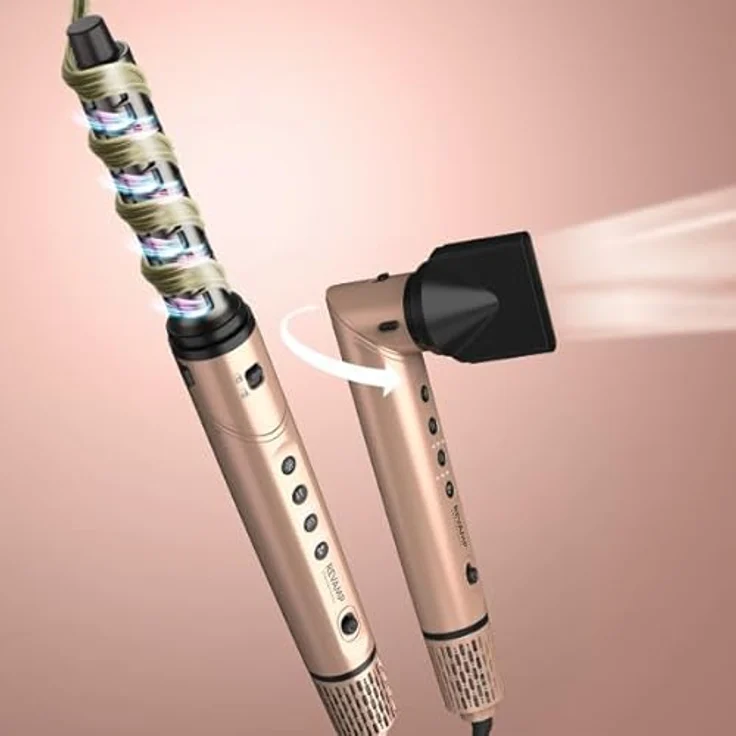 Revamp Professional Dynamischer Radiance Pro Blow Dry, Warmluftbürste mit 6 Stylingaufsätzen, Ionen-Technologie und Keratinbeschichtung – Bild 2