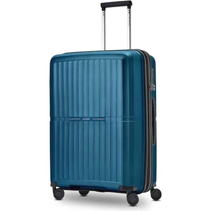 Pactastic Ultraleicht Hartschalen Check-in Koffer | Mittelgroßer Trolley 45 x 26 x 67 cm | von 71 auf 80 Liter erweiterbar nur 3,5 kg, Polypropylen | 4 Doppelrollen & TSA (Collection 01+) – Bild 1