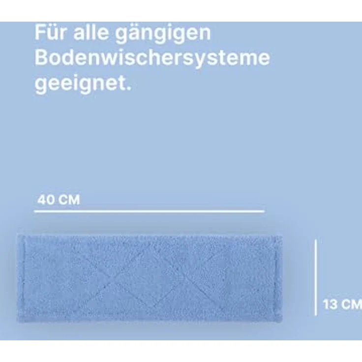 Bestlivings Ersatzbezug Bodenwischer 40cm, Mikrofaser Wischbezug für alle glatten Bodenarten, waschbar und langlebig – Bild 2