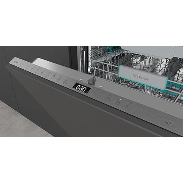 Hisense Hi6 Vollintegrierbarer Geschirrspüler, 60 cm, für 16 Maßgedecke, A-10% Energieeffizienz, Auto Dry, Edelstahl – Bild 4