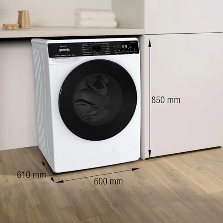 GORENJE WPNA14A3TS, Waschmaschine 10 kg, 1400 U/min, WLAN, AquaStop, Weiß-Silber – Bild 4