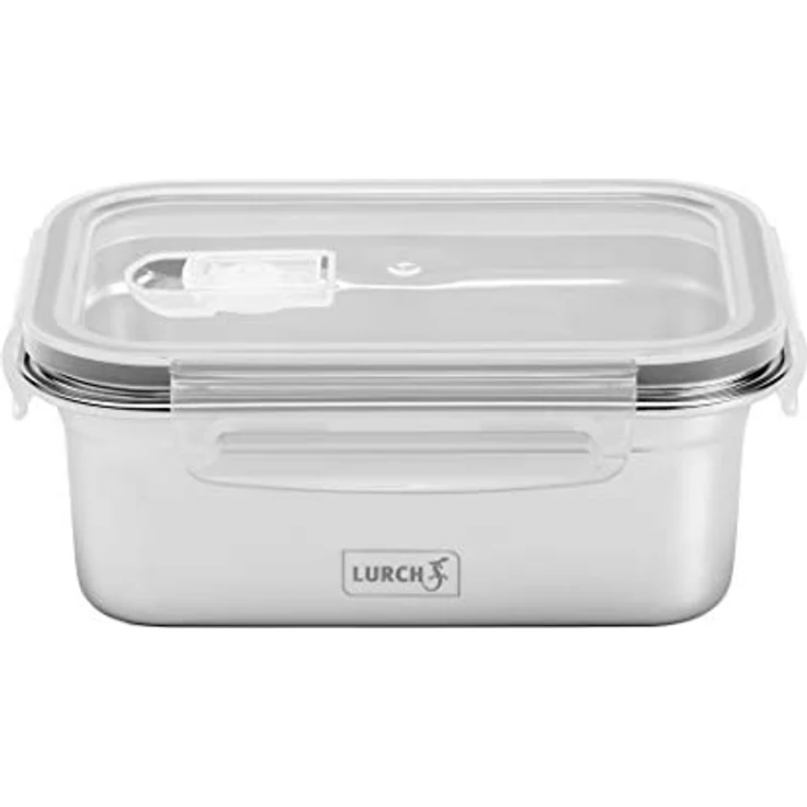 Lurch 240891 Lunchbox Safety/Aufbewahrungsbox aus hochwertigem Edelstahl mit BPA-freiem Kunststoffdeckel 800ml – Bild 1
