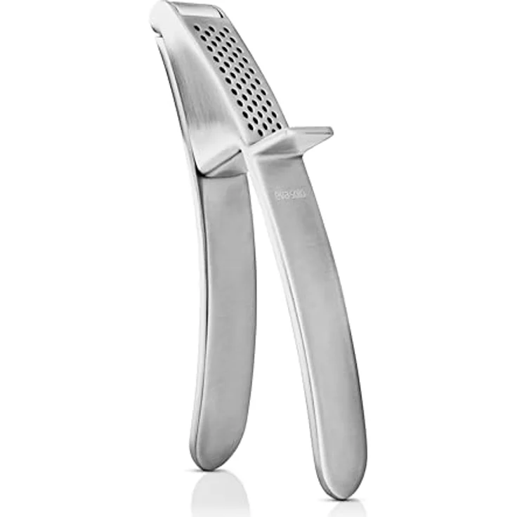 Eva Solo Knoblauchpresse, ergonomisches Design aus brushed Steel, kraftsparend und spülmaschinengeeignet – Bild 1