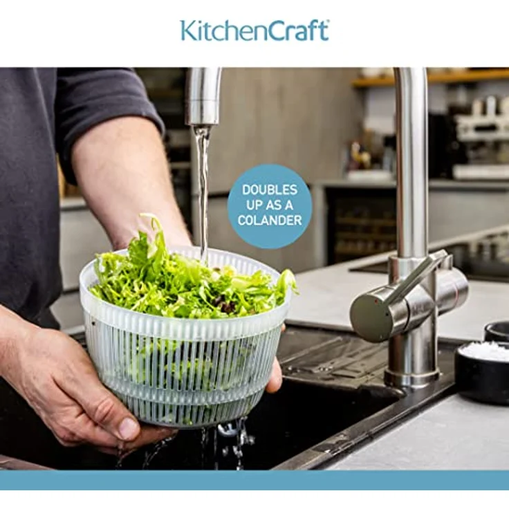 Kitchen Craft Mini-Salatschleuder 19 cm – Bild 6