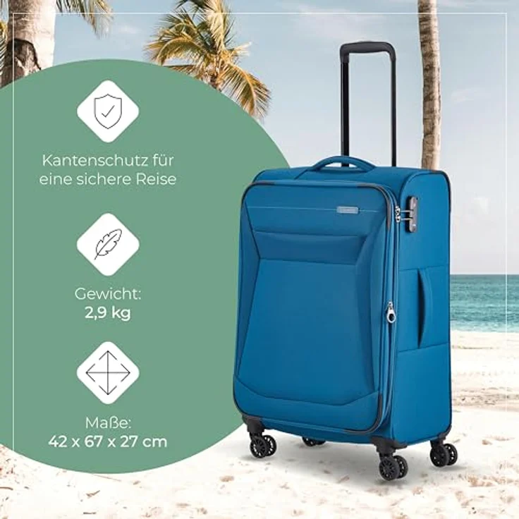 Travelite Chios Trolley M 67 Petrol, 60 l Volumen – Bild 3