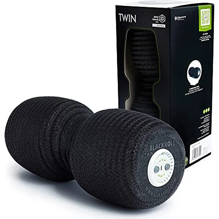 Blackroll Faszienrollen-Set Booster Twin, Massagegerät mit Vibrationskern, schwarz – Bild 1