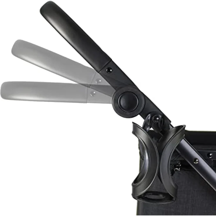 My Duque MAX Shopping Caddy, Faltbarer Einkaufstrolley mit 4 Rollen, Höhenverstellung, Fußbremse und Getränkehalter, moderne Einkaufstasche, bis 25kg Traglast – Bild 4