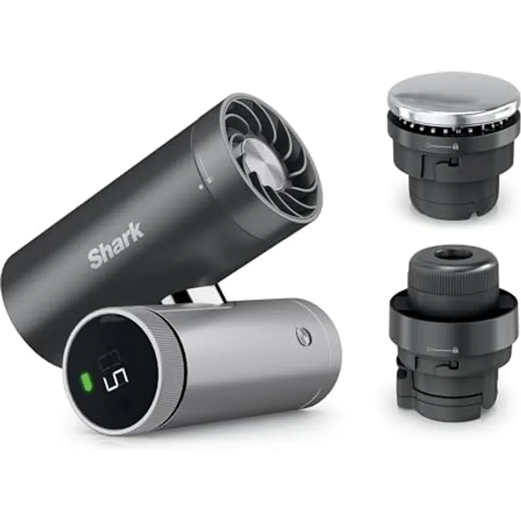 Shark ChillPill FA022UK, 3-in-1 Hochgeschwindigkeitsventilator mit ultrafeinem Nebel und InstaChill System, carbon, inklusive 3 Kühlaufsätzen, reisefreundliches Design