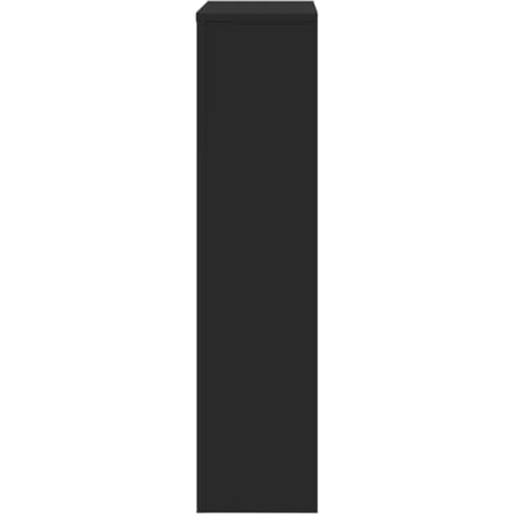 vidaXL Heizkörperverkleidung, Schwarz, Holzwerkstoff, 78x20x82 cm mit modernem Latten-Design – Bild 6