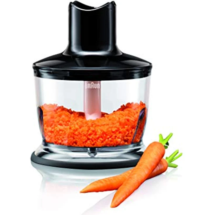 Braun Zerkleinerer 500 ml Aufsatz MQ 30 - Stabmixer Zubehör kompatibel mit Braun MultiQuick 3 - 7 mit EasyClick System, schwarz – Bild 2