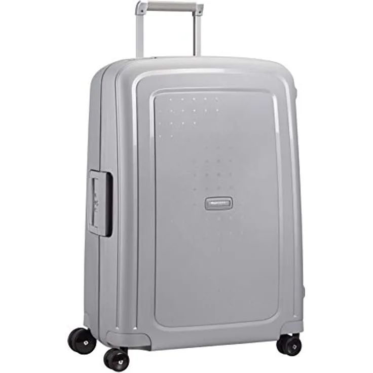 Samsonite S'Cure - Spinner M Koffer, 69 cm, 79 L, mit 4 Rollen, Silber (Silver)