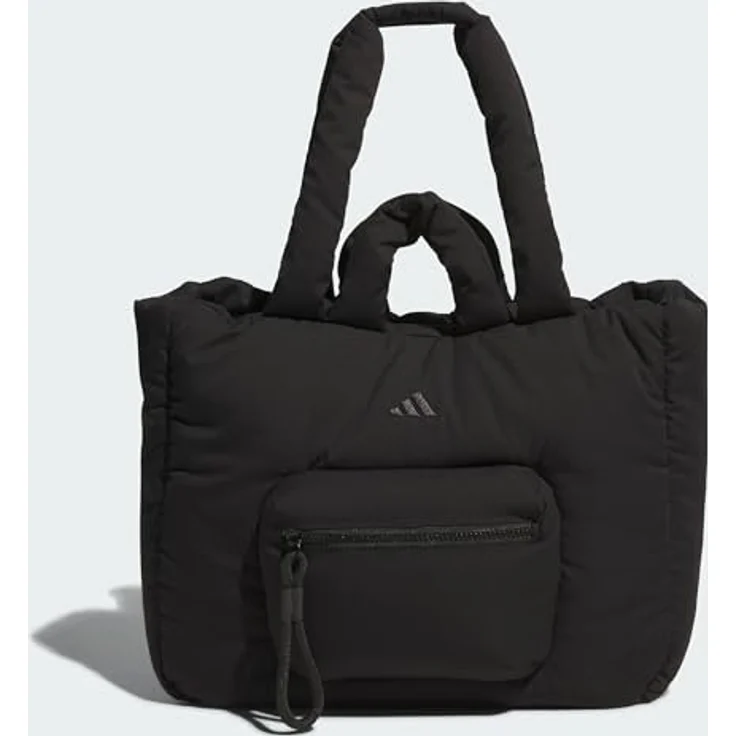 adidas Performance MH PF TOTE BAG, Sporttasche in Puffy Optik aus strapazierfähigem Polyester, geräumiges Hauptfach, schwarz – Bild 5