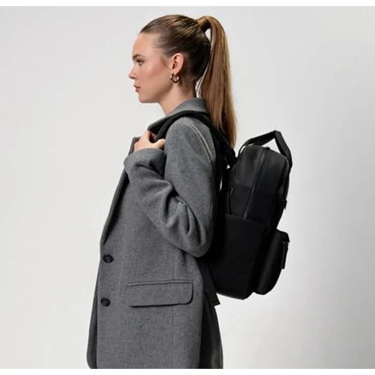 Kapten & Son Freizeitrucksack, 39x28x11,5 cm, mit Laptop- und Tabletfach, Anti-Diebstahlfach, Schwarz – Bild 7