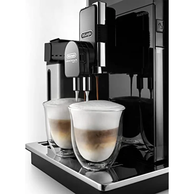 De'Longhi Maestosa EPAM960.55.GM Kaffeevollautomat mit 5-Zoll-Farbdisplay, automatischer Milchschaum, 2-Tassen-Funktion, 1550W, großer 2,1 L Wassertank Schwarz/Silber – Bild 3