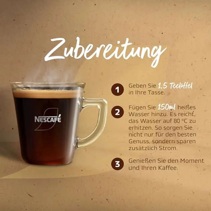 Nescafé Gold Original, löslicher Bohnenkaffee aus erlesenen Kaffeebohnen, koffeinhaltig, vollmundig und aromatisch, 1er Pack (1 x 100g) – Bild 4