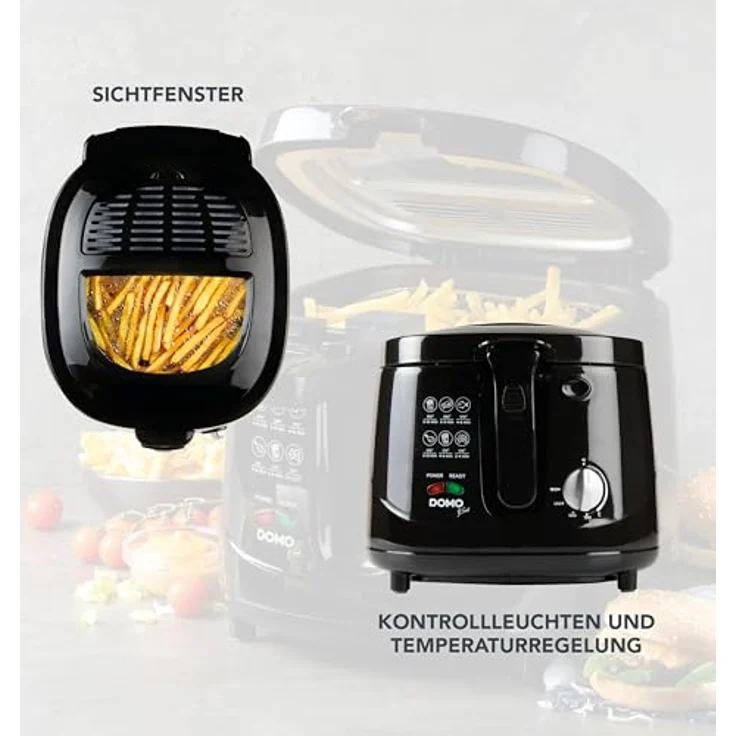 Domo Fritteuse B-Smart DO461FR, 2,5 L Fassungsvermögen, 1800 Watt, schwarz – Bild 5