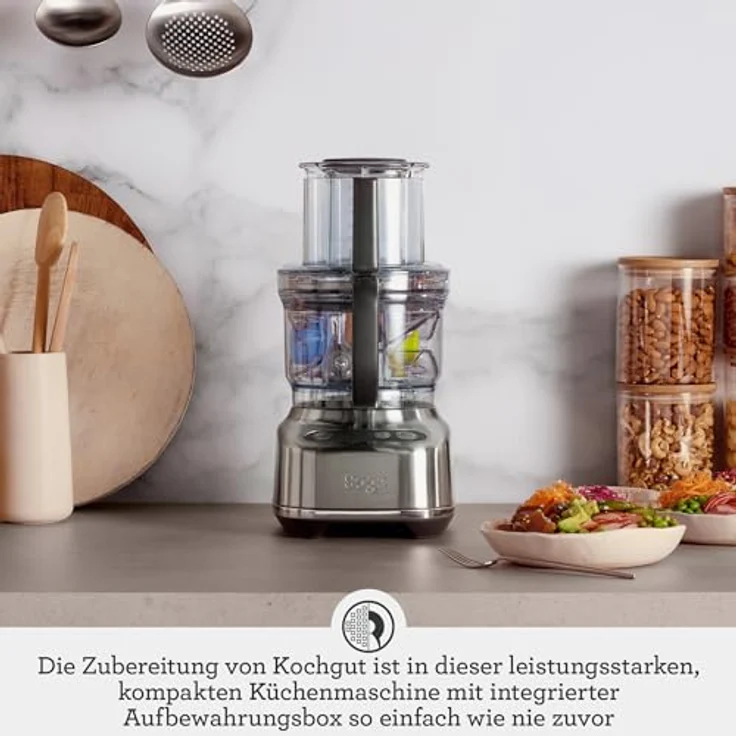 Sage The Paradice 9 Küchenmaschine, multifunktionales Set zum Hacken, Würfeln, Schneiden und Zerkleinern, 9 Tassen Fassungsvermögen, 650W Motor, schwarzer Trüffel – Bild 2