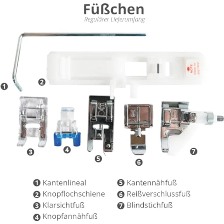 Carina Nähmaschine CARINA De Luxe Computer Nähmaschine, Über 210 Stichmuster, Aluminium Druckguss-Torso - Preisvergleich – Bild 6
