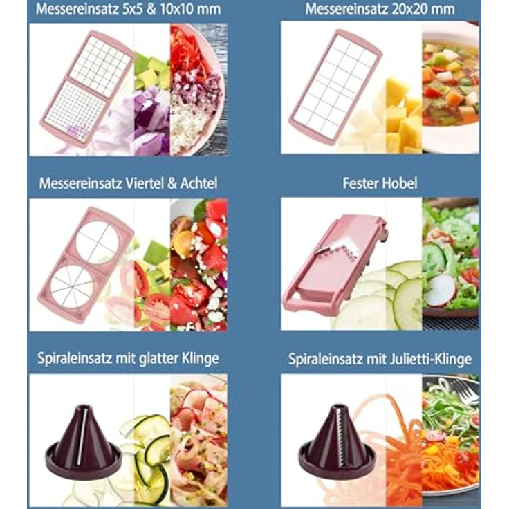 Nicer Dicer Smart, 16 Teile, rubinrot – Bild 6
