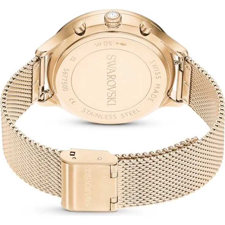 Swarovski Orbita Halskette, Kristall im Tropfenschliff, Mehrfarbig, Goldlegierungsschicht – Bild 3