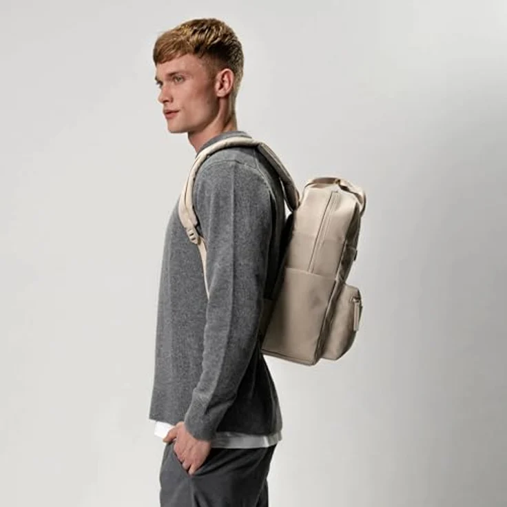 Kapten & Son Freizeitrucksack, 39x28x11,5 cm, mit Laptop- und Tabletfach, Anti-Diebstahlfach, schwarz – Bild 9