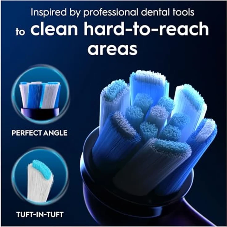 Oral-B iO Series Ultimate Clean, Zahnbürstenkopf mit Mikrovibrationen, 8er Pack, schwarz – Bild 3