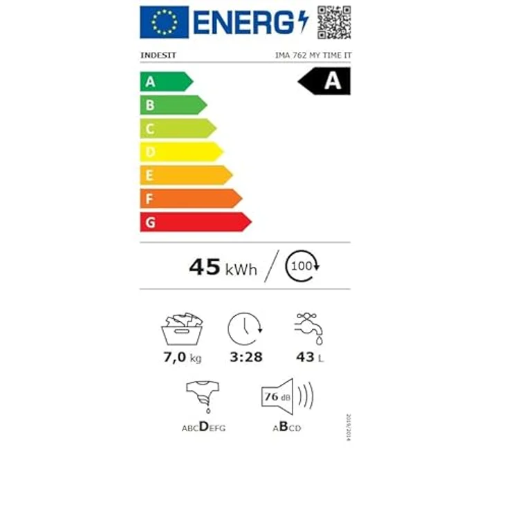 Indesit IMA 762 MY TIME IT, Frontlader Waschmaschine mit 7 kg Fassungsvermögen, 1200 RPM, Weiß, energieeffizient mit Dampffunktion und Kindersicherung – Bild 4