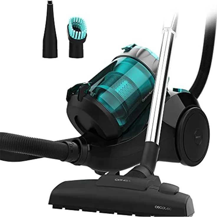 Cecotec Schlittensauger ohne Beutel Conga Rockstar Multicyclonic Compact, 800 W, Multizyklon, 2,5 l Fassungsvermögen, hocheffizienter Filter, Metall-Teleskopschlauch, Zubehör – Bild 2