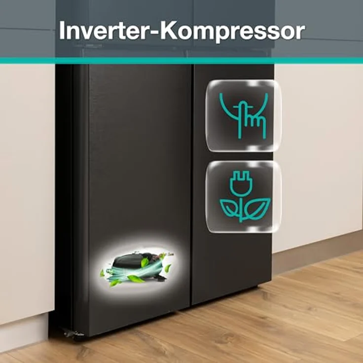 Gorenje NRS917E41BXWD R, Freistehender Side-by-Side Kühlschrank mit 347 l Kühl- und 197 l Gefriervolumen, Schwarz, LED-Display, 2 Türen, akustisches Warnsignal – Bild 6
