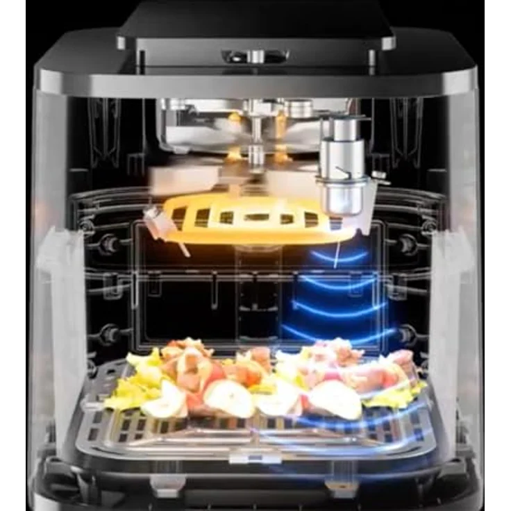 Livington Smart MultiFryer Heißluftfritteuse 5 L mit SmartSensor, 12 Automatikprogrammen und Schüttelerinnerung – fettarm kochen ohne Vorheizen – Bild 2