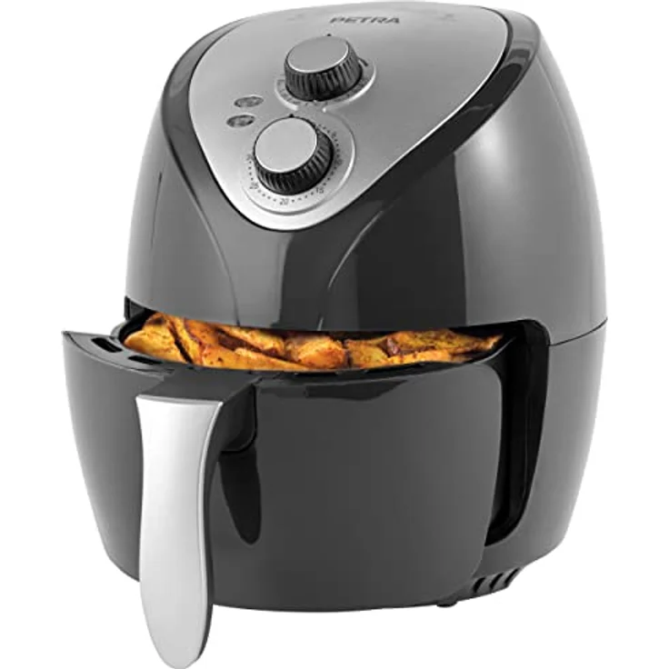 Petra PT5314HEVDEEU10 3,2-L-Heißluftfritteuse, antihaftbeschichteter Frittierkorb, Heißluftzirkulation, wenig/kein Öl, 30-Minuten-Timer, Betriebs- und Bereitschaftsanzeige, Temperaturregler, 1300 W – Bild 1