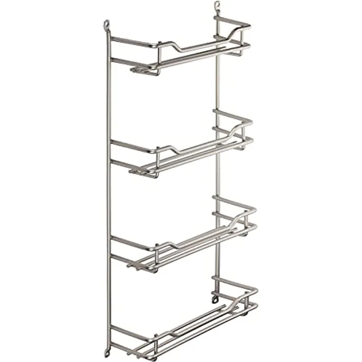 SOTECH Gewürzregal für 4 x 3 Gewürzdosen Silber Pulverbeschichtet