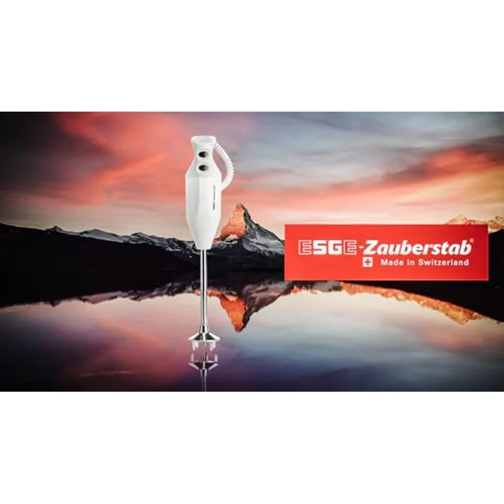 Esge 90880 P 350 Profi Stabmixer, 350 Watt, Spiralkabel, Multimesser, 2 Leistungsstufen, weiß, grau – Bild 5