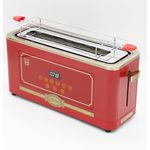Kaiser Küchengeräte Toaster T 4000 RotEm, Retro-Toaster mit 6 verschiedenen Toaststufen in Bordeaux/Bronze