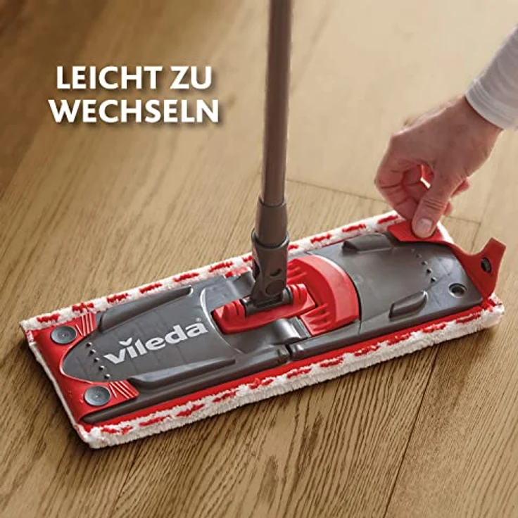 Vileda Ultra max Bodenwischer, Polyester, weiß-rot, 46 x 14,1 x 1,5 cm – Bild 2