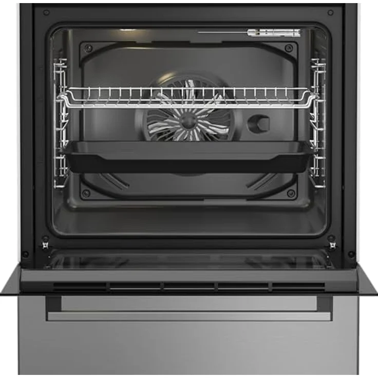 Beko FBM67320XS, freistehender Herd mit 60 cm Backofen, 72 l Volumen, Dampfreinigung SteamShine, 8 Heizarten, Multifunktionsofen, Edelstahl – Bild 4