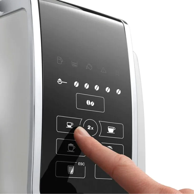 De'Longhi Dinamica ECAM 350.55.SB Kaffeevollautomat mit Milchsystem und integriertem Mahlwerk, Digitaldisplay mit Klartext, 2-Tassen-Funktion, Großer 1,8 Liter Wassertank, silber-schwarz – Bild 2