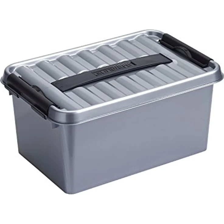 SUNWARE Box 6L metaal/zwart, Recycelbares Produkt für Gewerbe und Haushalt – Bild 1