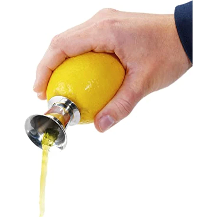 Westmark Set: 1 Zitronenausgießer/Mini-Entsafter + 1 Ständer/Halterung, Rostfreier Edelstahl, Silber, 629822E6 – Bild 4