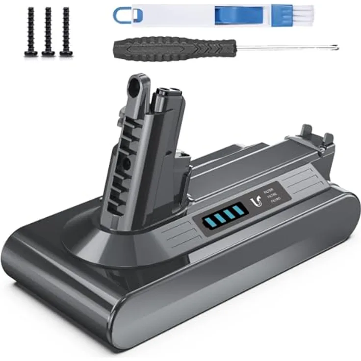 Morpilot 6500mAh Akku für Dyson V10, Ersatzakku mit längerer Laufzeit und Mehrfachschutz, kompatibel mit V10 Absolute, Animal, Motorhead, Fluffy, ersetzt 969352-02