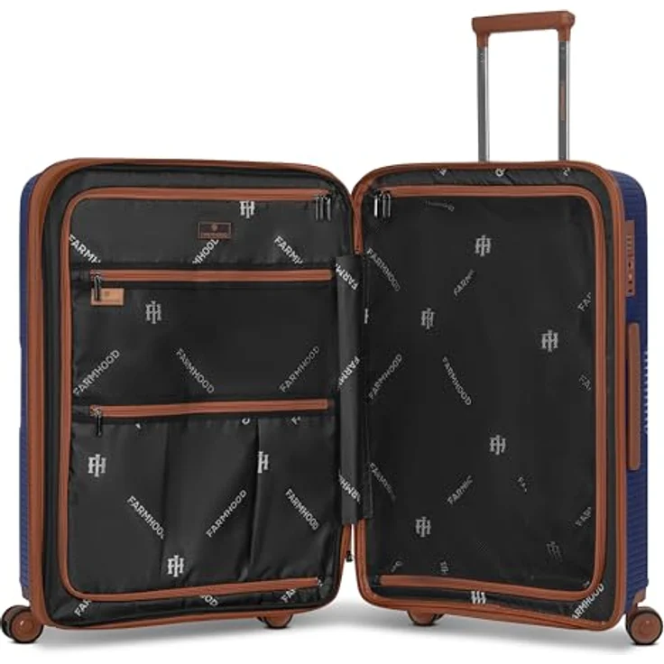 Farmhood Eco Edition Mittelgroßer Hartschalen Koffer, nachhaltig, 45 x 28 x 67 cm, erweiterbar von 72 auf 80 Liter, ultra-leicht mit 3,6 kg, TSA-Schloss und 360-Grad Doppelrollen – Bild 3