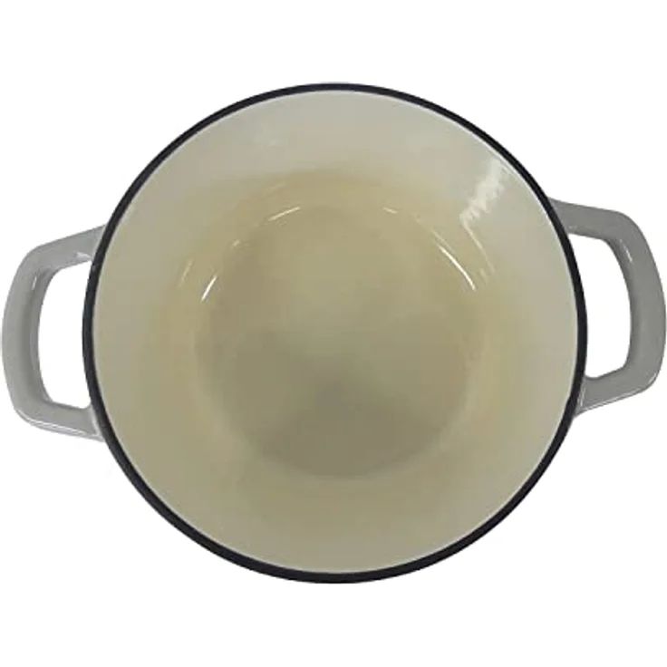 kela 12605 Bräter mit Deckel, Gusseisen, Emaille-Beschichtung, Hohe Wärmespeicherung, Induktionsgeeignet, 2.5 L, Grau, Rund, Calido – Bild 4