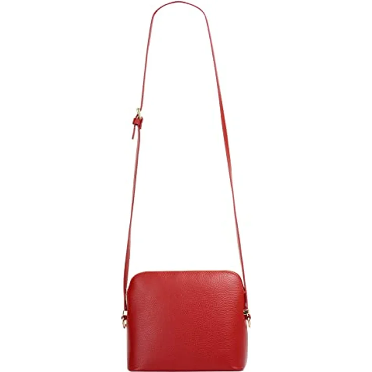 Cluty Umhängetasche, echt Leder, quadratisch, Made in Italy, 18 cm x 20 cm, mit Smartphonefach, verstellbarem Schultergurt – Bild 7