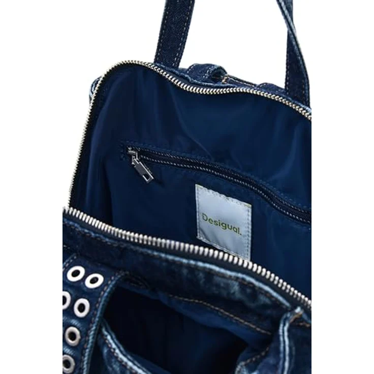 Desigual Curio City Rucksack, 29.5 cm, blau, 100% Baumwolle, 24.5 cm x 8.5 cm – Bild 4