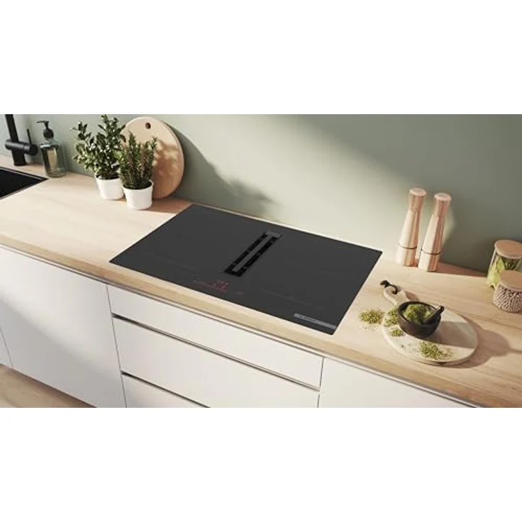 BOSCH Kochfeld mit Dunstabzug 6 PVQ811HGA6, Direct Select, PowerBoost, Restwärmeanzeige, Induktionskochfeld, 80 cm, Rahmenlos aufliegend – Bild 2