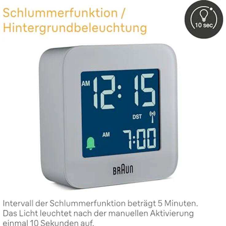 Braun BC08G DCF digitaler Funkwecker – Bild 4