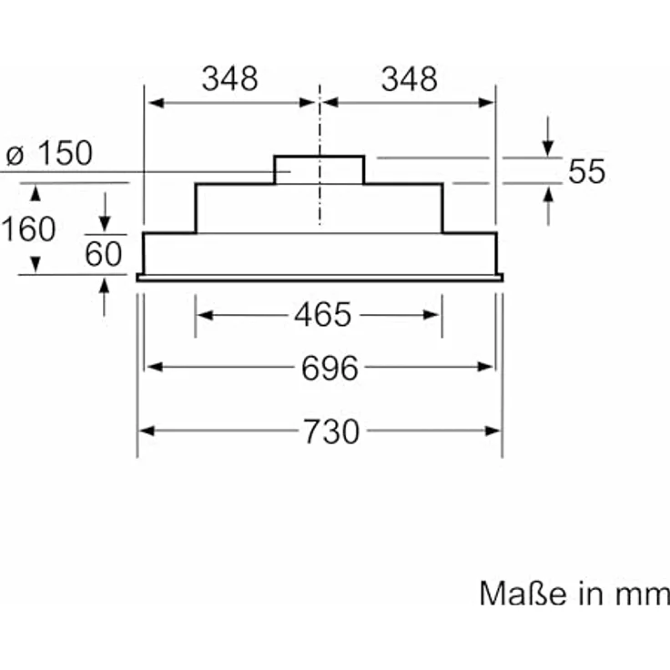 Siemens LB75566 Lüfterbaustein, Silbermetallic, mit Kondensatormotor, 3 Leistungsstufen und Arbeitsplatzbeleuchtung mit LED-Modul – Bild 9